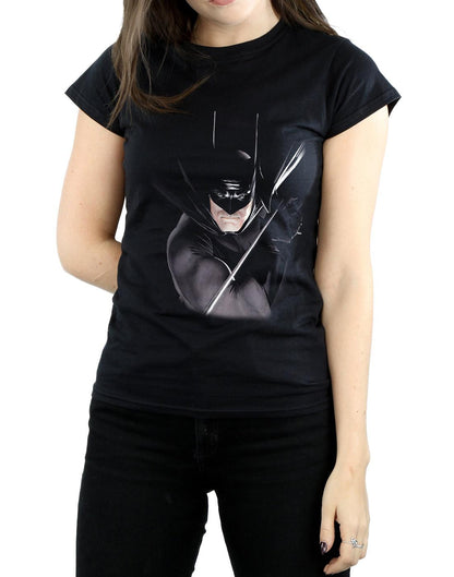 Black - Side - DC Comics Womens-Ladies Batman By Alex Ross Cotton T-Shirt