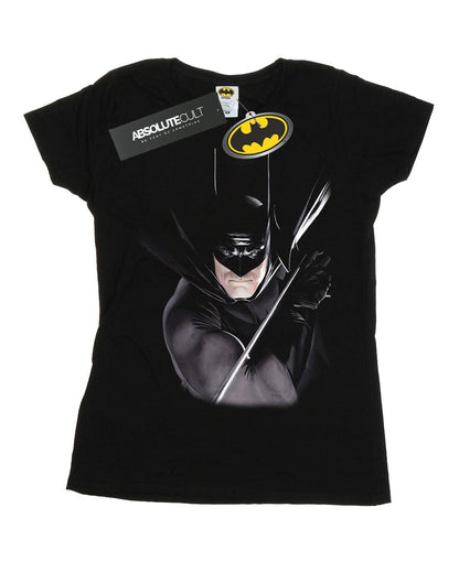 Black - Front - DC Comics Womens-Ladies Batman By Alex Ross Cotton T-Shirt