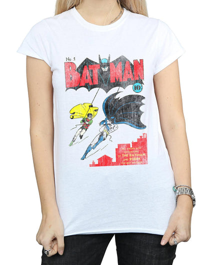 White - Side - DC Comics Womens-Ladies Batman Issue 1 Cover Cotton T-Shirt