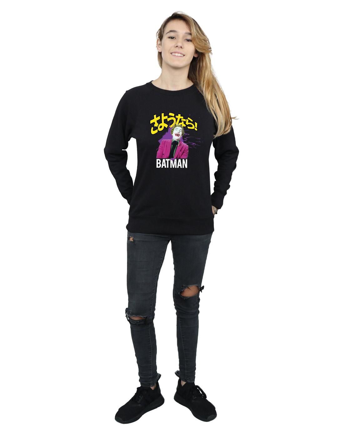 Black - Lifestyle - DC Comics Womens-Ladies Batman TV Series Joker Splat Sweatshirt