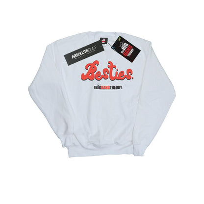 White - Front - The Big Bang Theory Mens Besties Text Cotton Sweatshirt