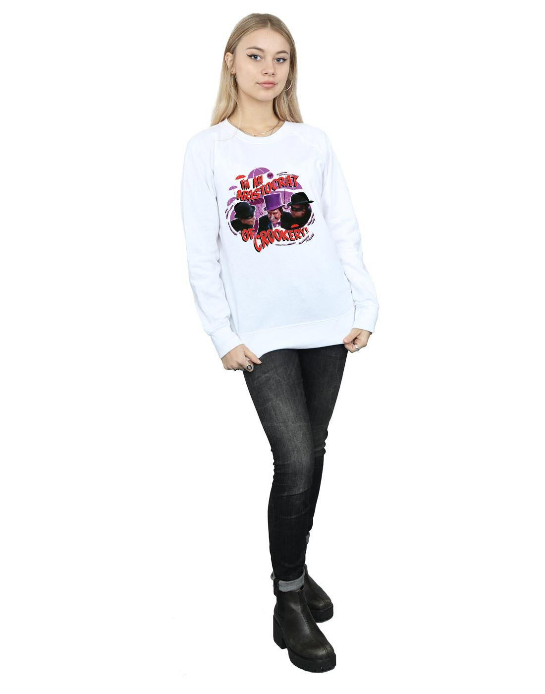 White - Lifestyle - DC Comics Womens-Ladies Batman TV Series The Penguin Aristocrat Sweatshirt