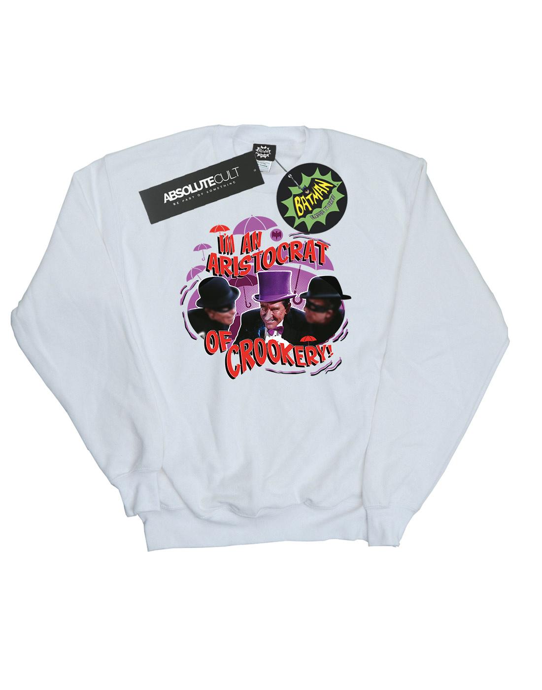 White - Front - DC Comics Womens-Ladies Batman TV Series The Penguin Aristocrat Sweatshirt