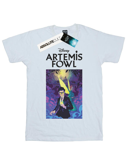 White - Front - Disney Womens-Ladies Artemis Fowl Book Cover Cotton Boyfriend T-Shirt