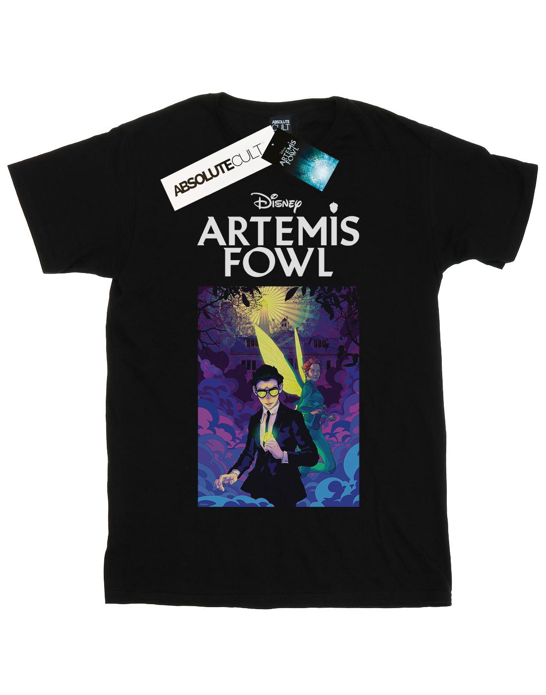 Black - Front - Disney Womens-Ladies Artemis Fowl Book Cover Cotton Boyfriend T-Shirt