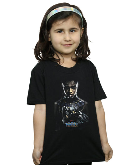 Black - Back - Marvel Girls Black Panther Shuri Poster Cotton T-Shirt