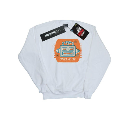 White - Front - The Big Bang Theory Mens Shel-Bot Icon Cotton Sweatshirt