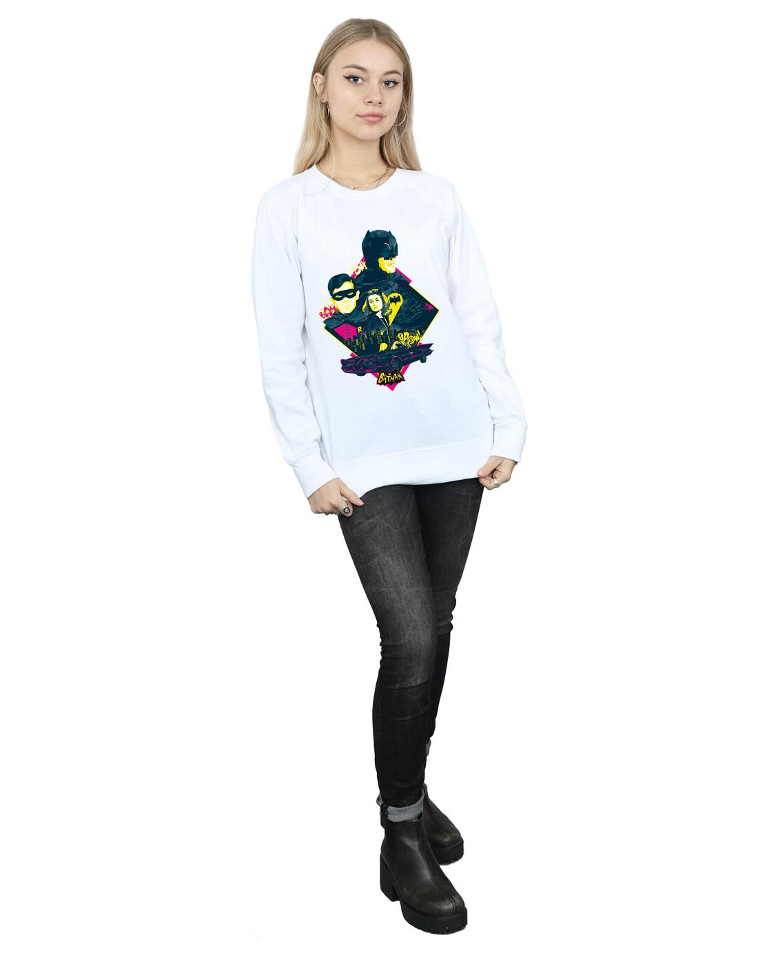 White - Lifestyle - DC Comics Womens-Ladies Batman TV Series Character Pop Art Sweatshirt