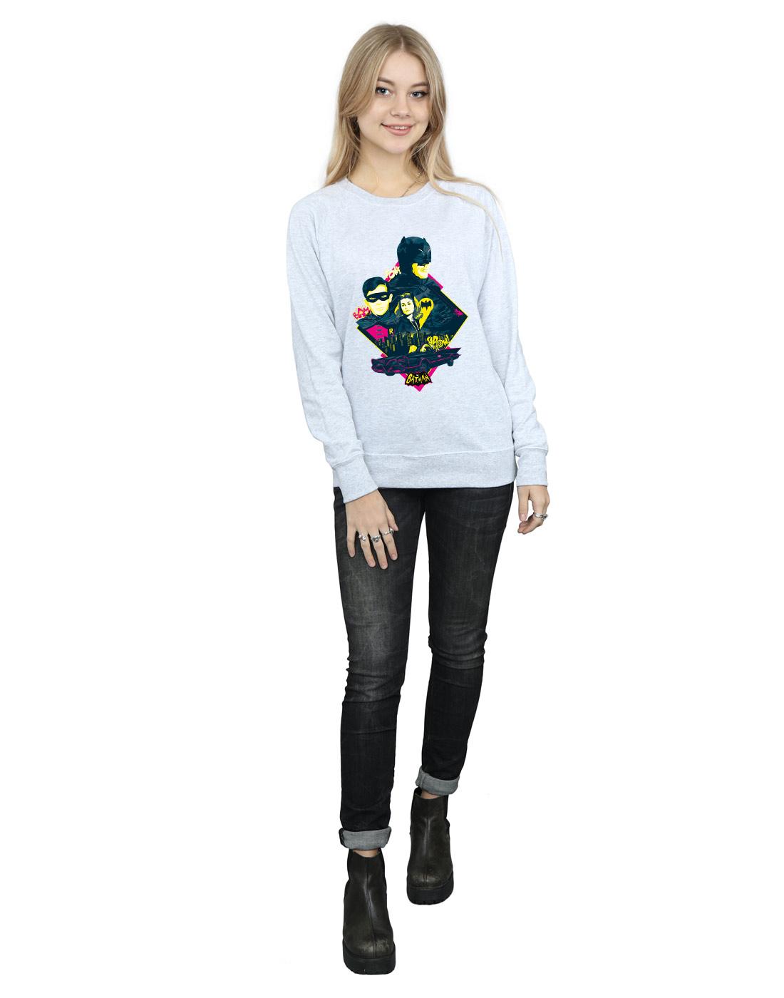 Heather Grey - Lifestyle - DC Comics Womens-Ladies Batman TV Series Character Pop Art Sweatshirt