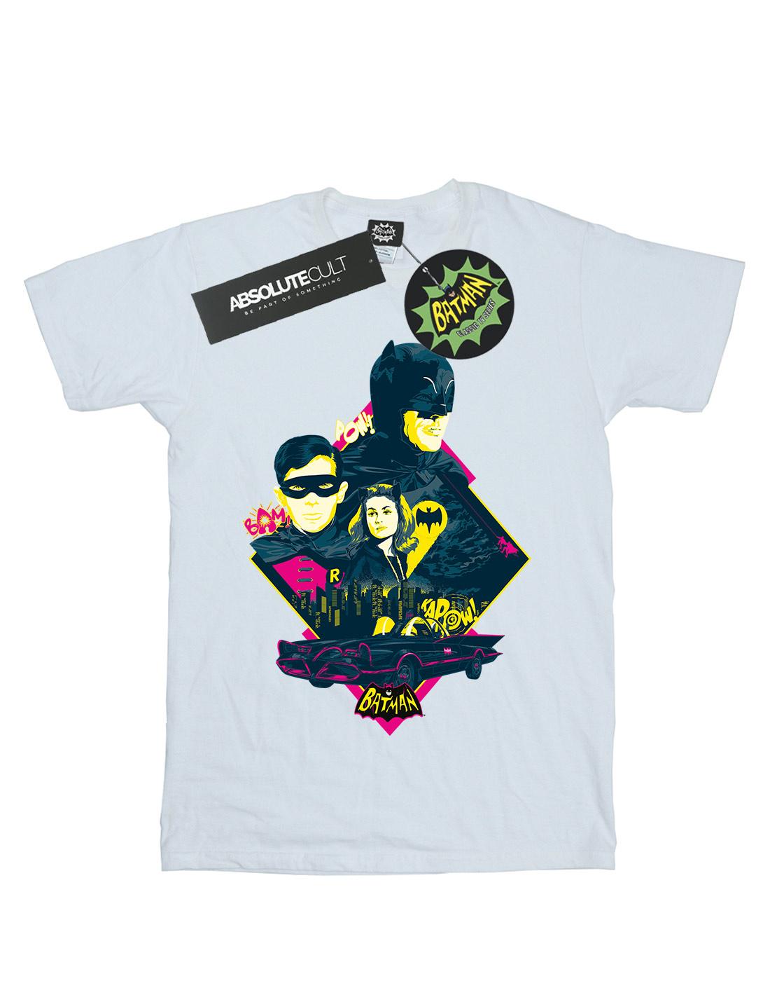 White - Front - DC Comics Boys Batman TV Series Character Pop Art T-Shirt