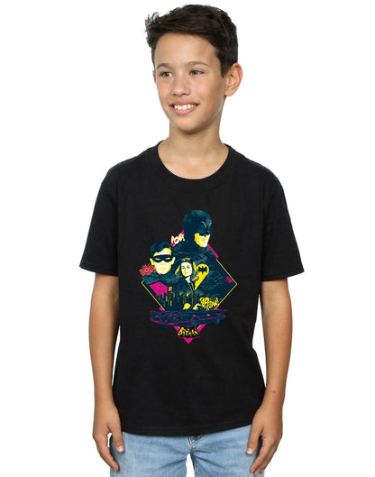 Black - Back - DC Comics Boys Batman TV Series Character Pop Art T-Shirt