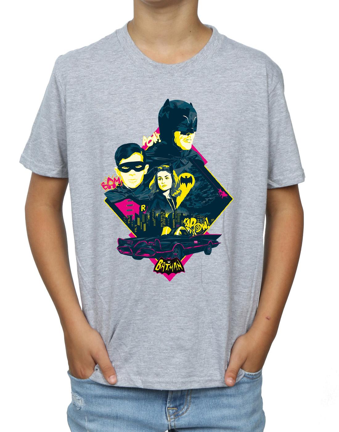 Sports Grey - Side - DC Comics Boys Batman TV Series Character Pop Art T-Shirt