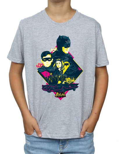 Sports Grey - Side - DC Comics Boys Batman TV Series Character Pop Art T-Shirt