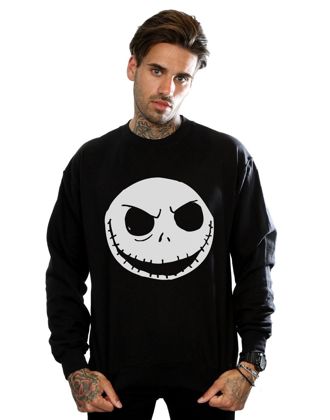 Black - Lifestyle - Nightmare Before Christmas Mens Jack Skellington Cotton Sweatshirt
