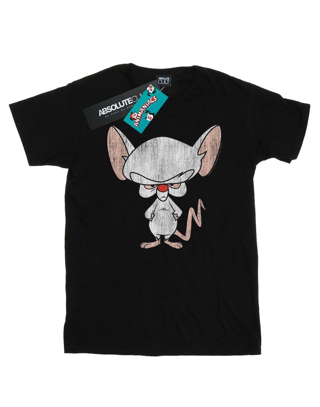 Black - Front - Animaniacs Mens The Brain Classic Pose T-Shirt