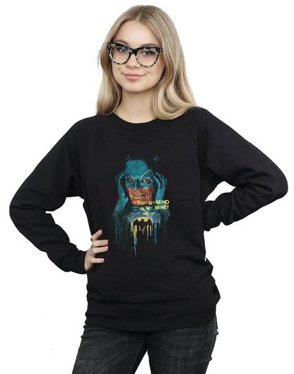 Black - Back - DC Comics Womens-Ladies Batman TV Series Mind On My Money Sweatshirt