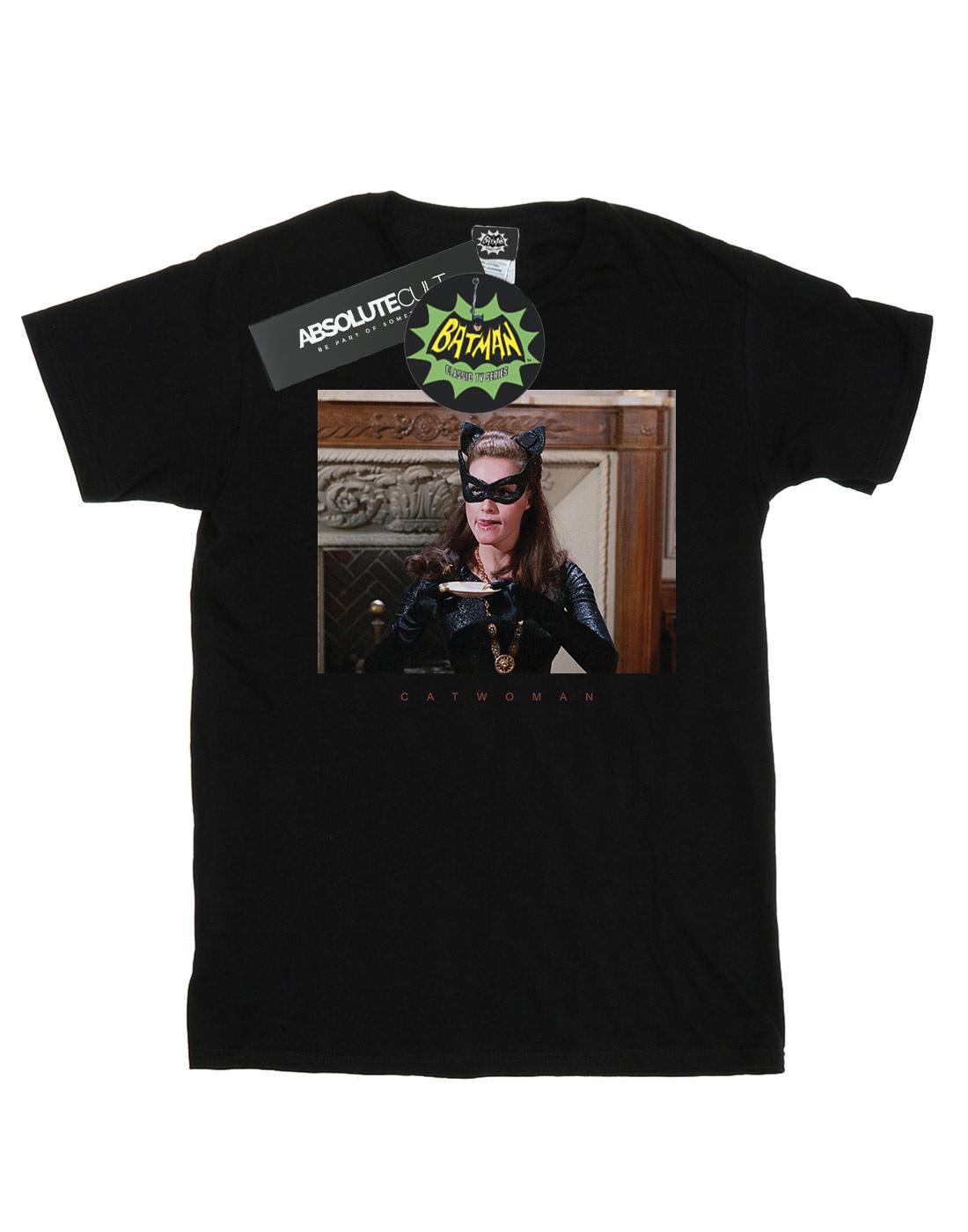 Black - Front - DC Comics Boys Batman TV Series Catwoman Photo T-Shirt