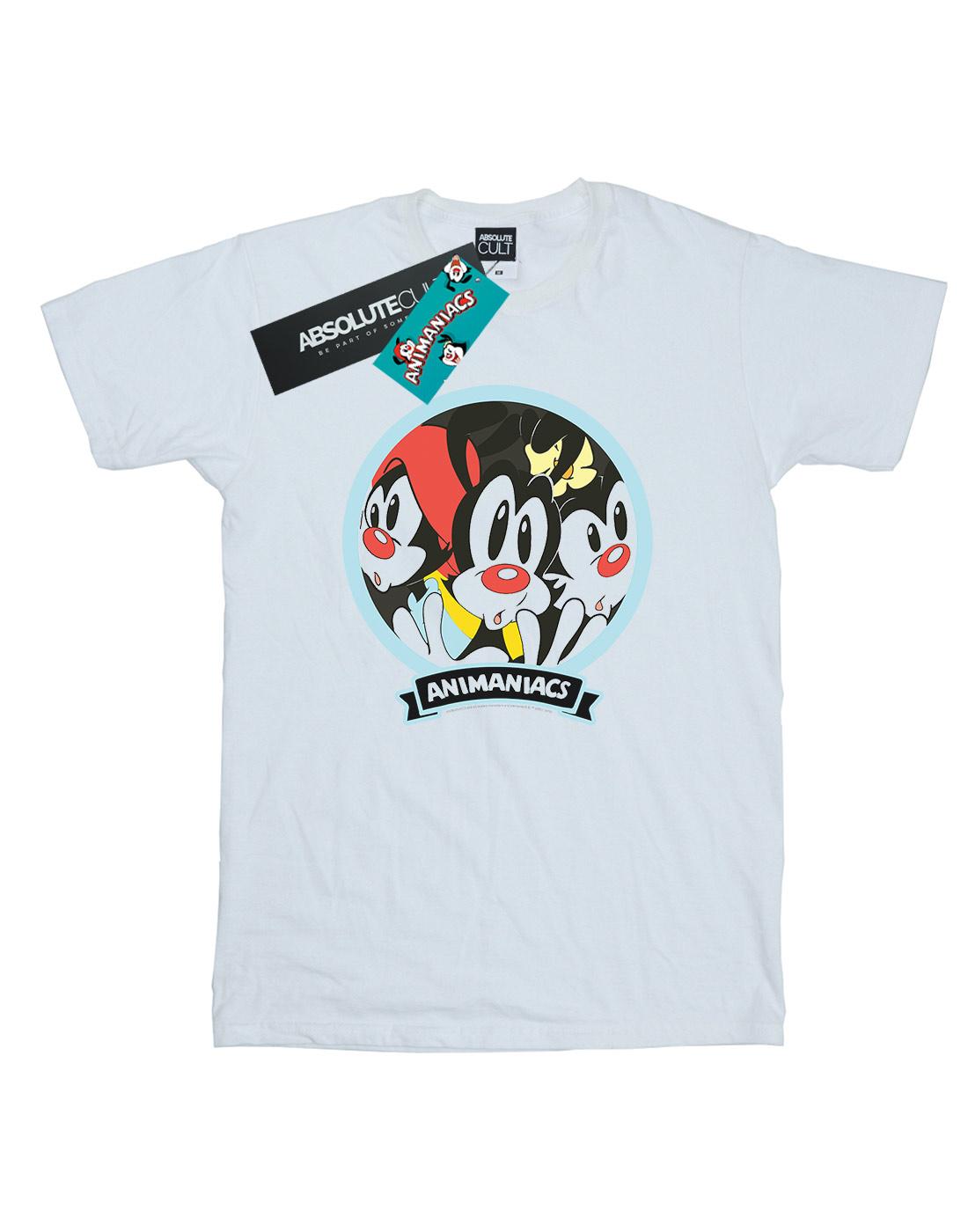 White - Front - Animaniacs Mens Fisheye Group T-Shirt