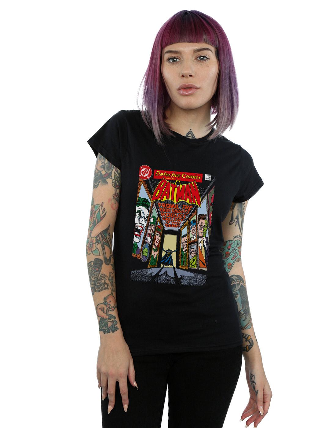 Black - Back - DC Comics Womens-Ladies Batman Rogues Gallery Cotton T-Shirt