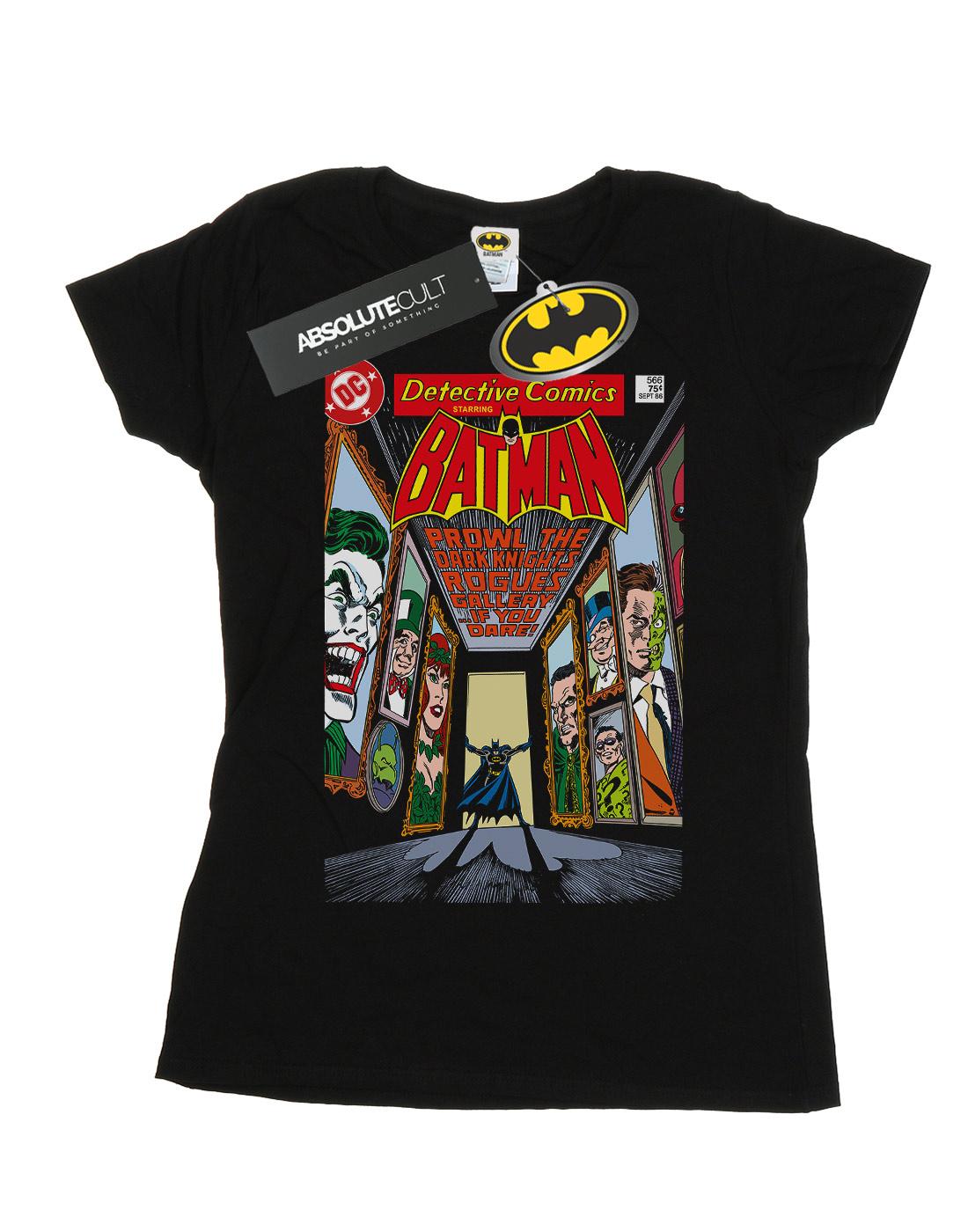 Black - Front - DC Comics Womens-Ladies Batman Rogues Gallery Cotton T-Shirt