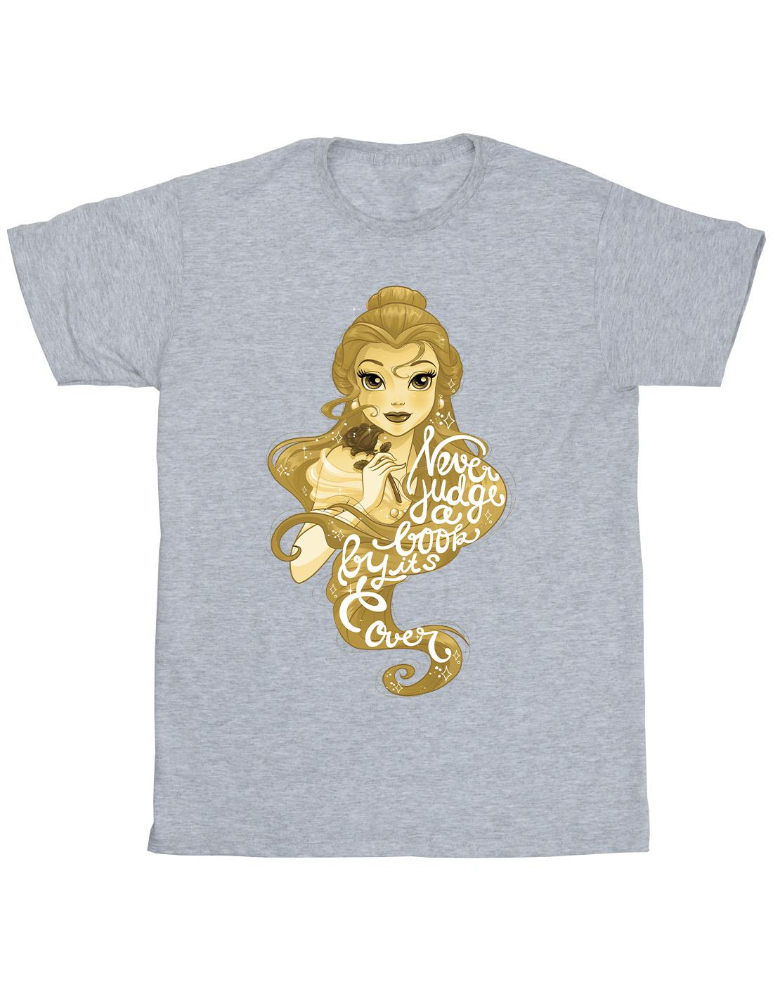 Sports Grey - Front - Disney Girls Beauty And The Beast Never Judge Cotton T-Shirt