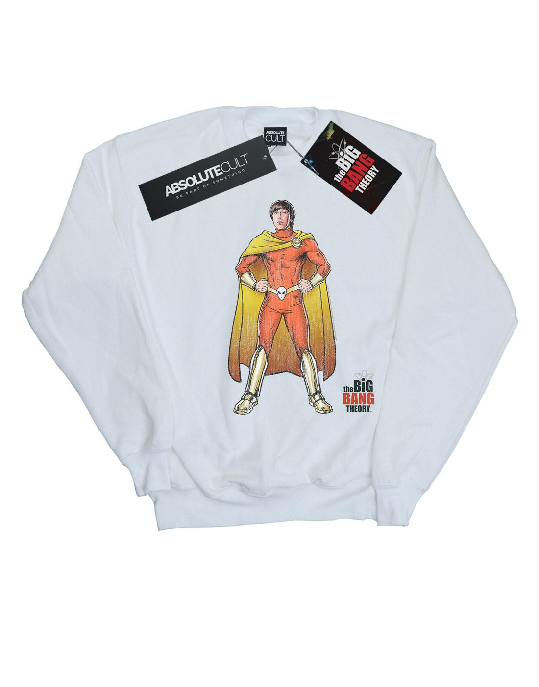 White - Front - The Big Bang Theory Mens Howard Superhero Cotton Sweatshirt