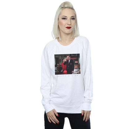 White - Back - DC Comics Womens-Ladies Batman TV Series Bruce & Dick Photo Sweatshirt