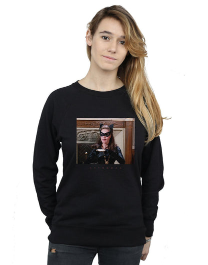 Black - Back - DC Comics Womens-Ladies Batman TV Series Catwoman Photo Sweatshirt
