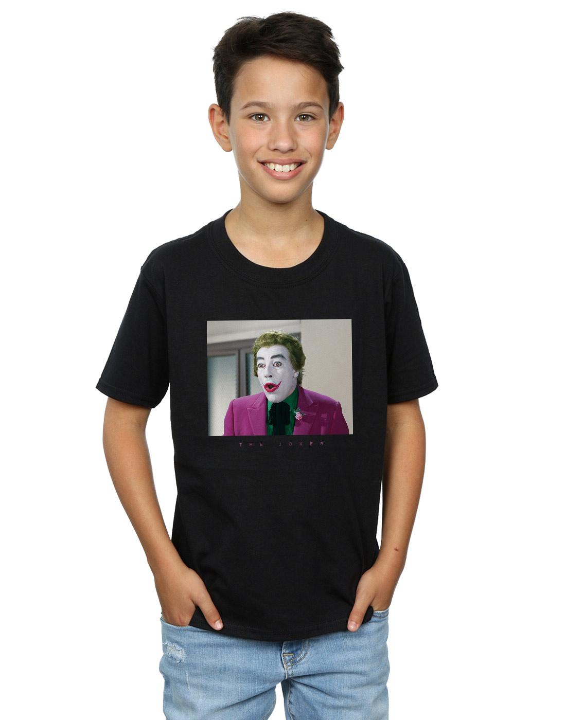 Black - Back - DC Comics Boys Batman TV Series Joker Photograph T-Shirt