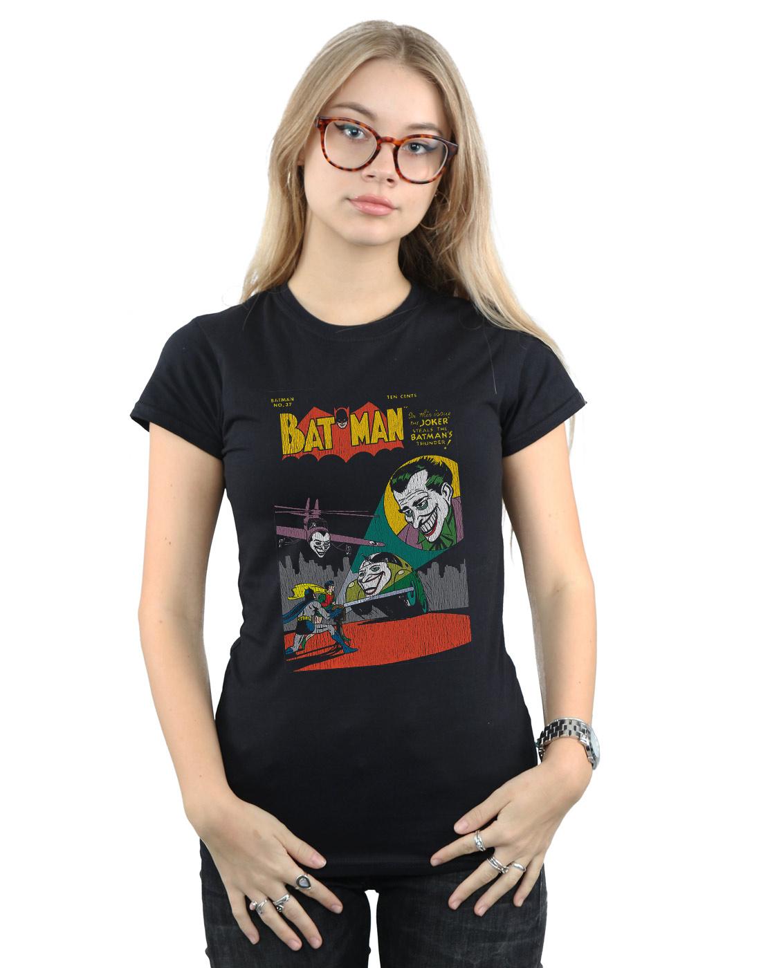 Black - Back - DC Comics Womens-Ladies Batman No. 37 Cover Cotton T-Shirt