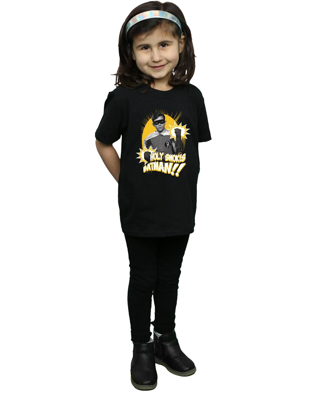 Black - Lifestyle - DC Comics Girls Batman TV Series Robin Holy Smokes Cotton T-Shirt