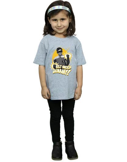 Sports Grey - Lifestyle - DC Comics Girls Batman TV Series Robin Holy Smokes Cotton T-Shirt