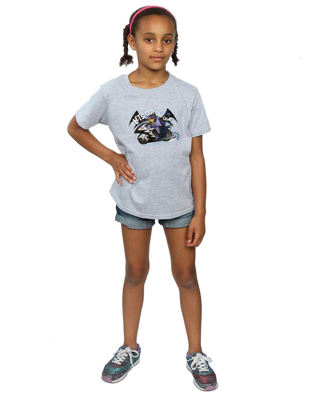 Sports Grey - Lifestyle - DC Comics Girls Batman TV Series Bat Bike Cotton T-Shirt