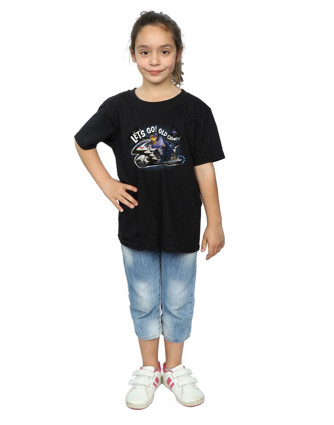 Black - Lifestyle - DC Comics Girls Batman TV Series Bat Bike Cotton T-Shirt