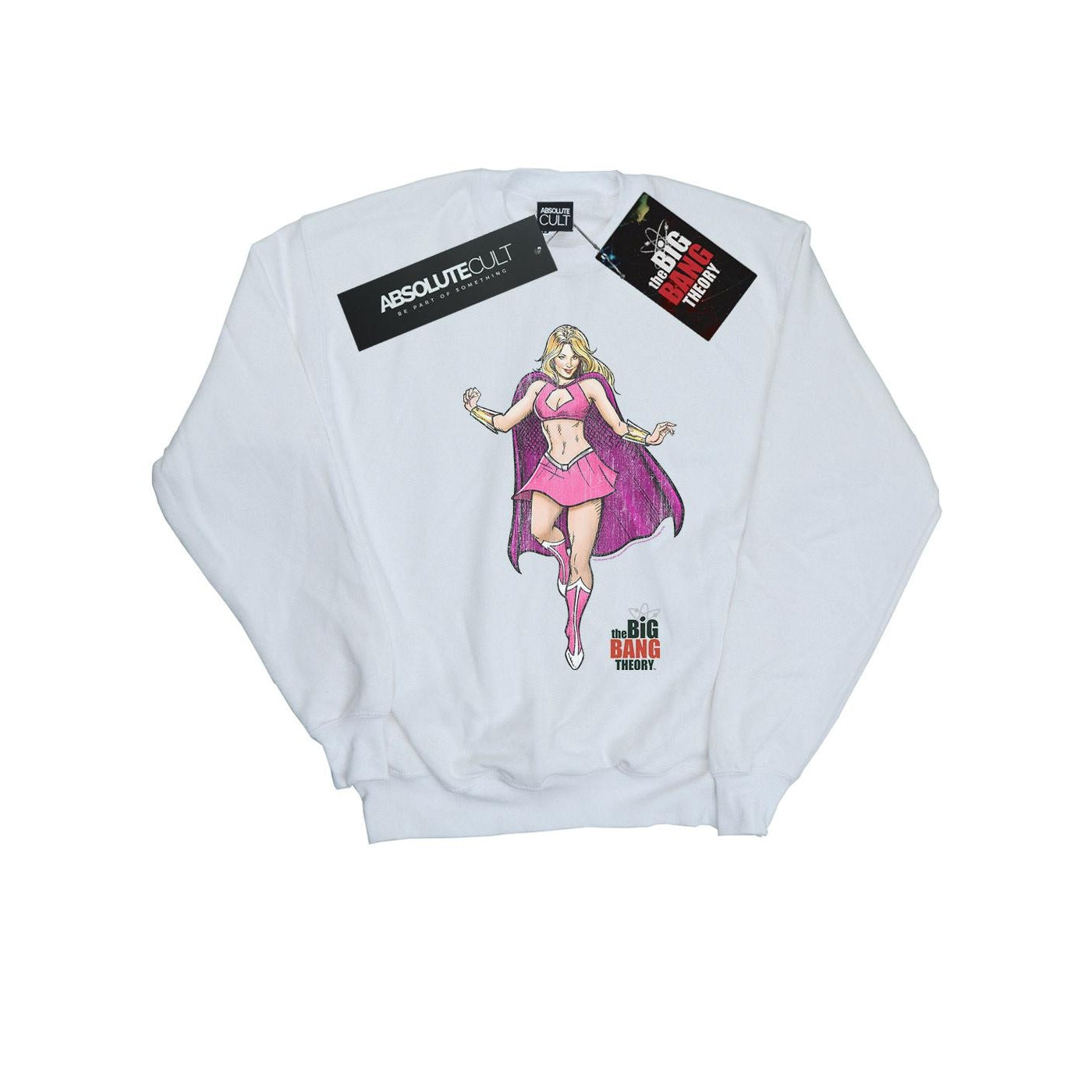 White - Front - The Big Bang Theory Mens Penny Superhero Cotton Sweatshirt