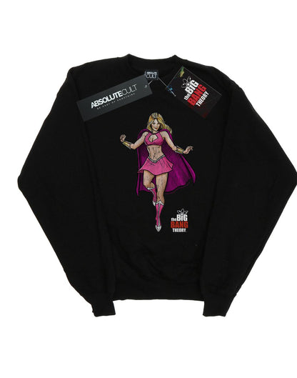 Black - Front - The Big Bang Theory Mens Penny Superhero Cotton Sweatshirt