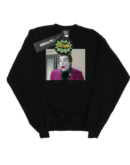 Black - Front - DC Comics Womens-Ladies Batman TV Series Joker Photograph Sweatshirt