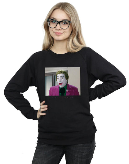 Black - Back - DC Comics Womens-Ladies Batman TV Series Joker Photograph Sweatshirt