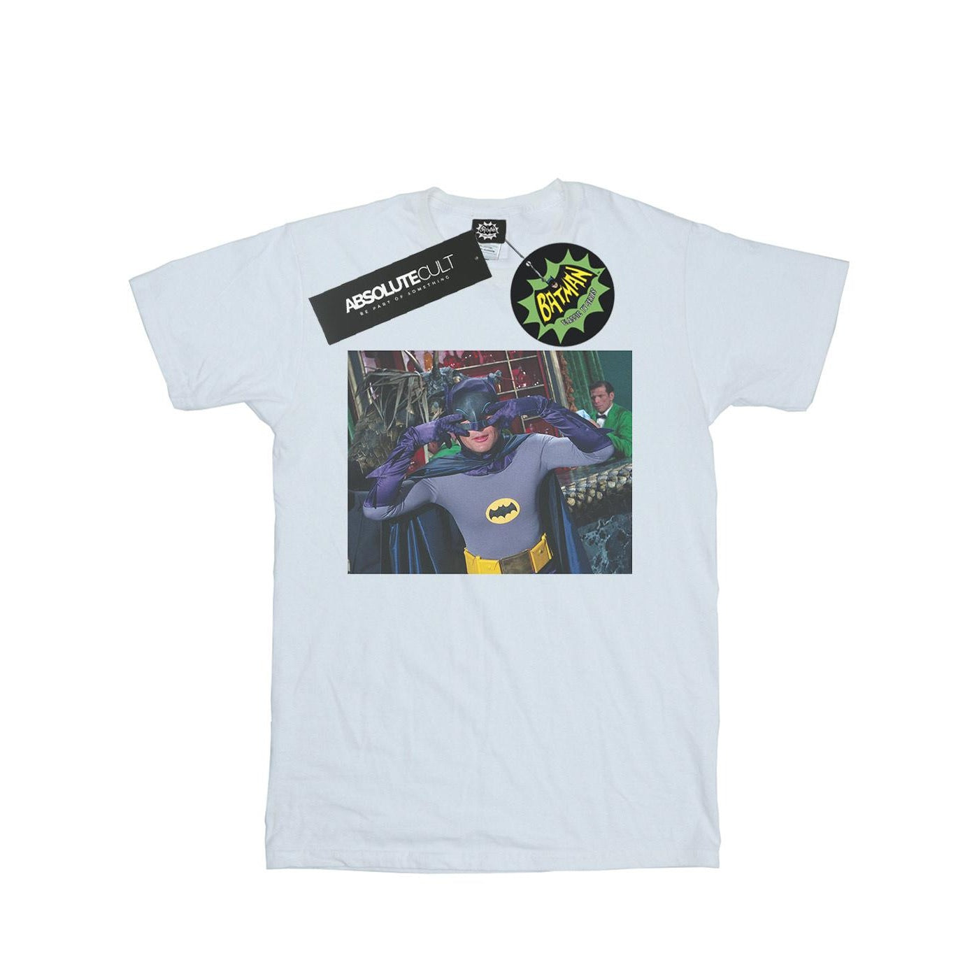 White - Front - DC Comics Boys Batman TV Series Batdance Photo T-Shirt