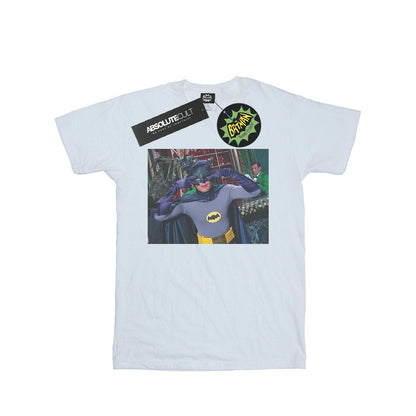 White - Front - DC Comics Boys Batman TV Series Batdance Photo T-Shirt