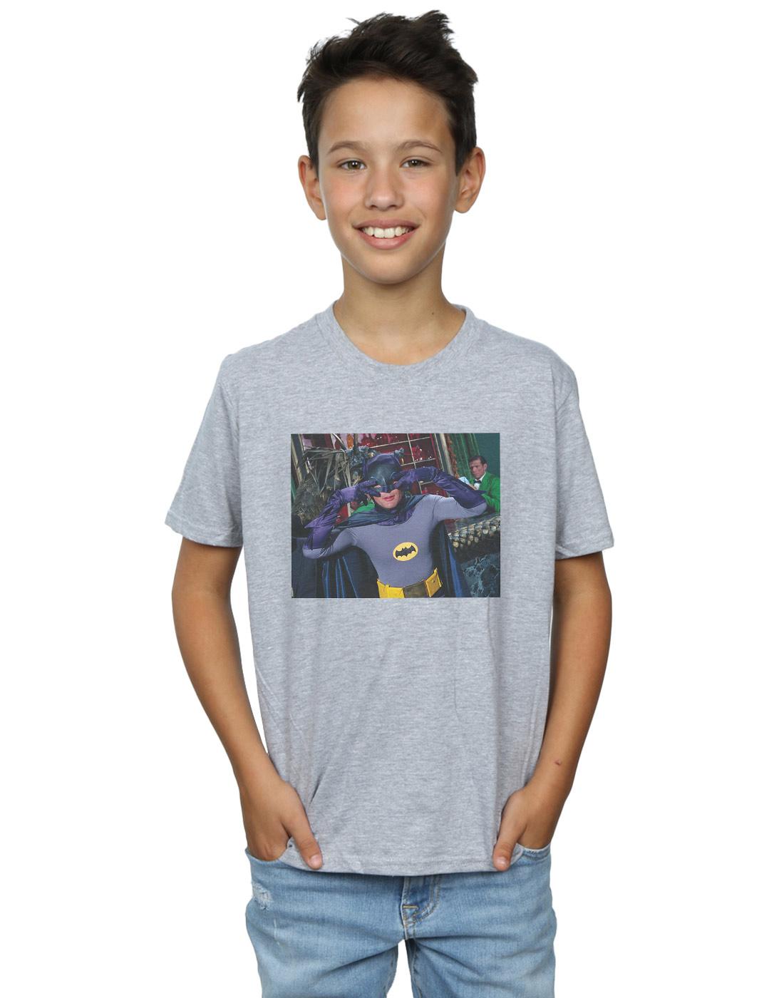 Sports Grey - Back - DC Comics Boys Batman TV Series Batdance Photo T-Shirt