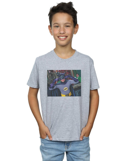 Sports Grey - Back - DC Comics Boys Batman TV Series Batdance Photo T-Shirt
