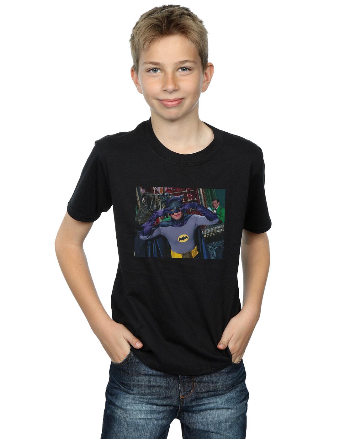 Black - Back - DC Comics Boys Batman TV Series Batdance Photo T-Shirt