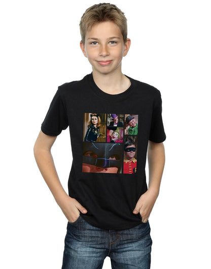 Black - Back - DC Comics Boys Batman TV Series Class Photo T-Shirt