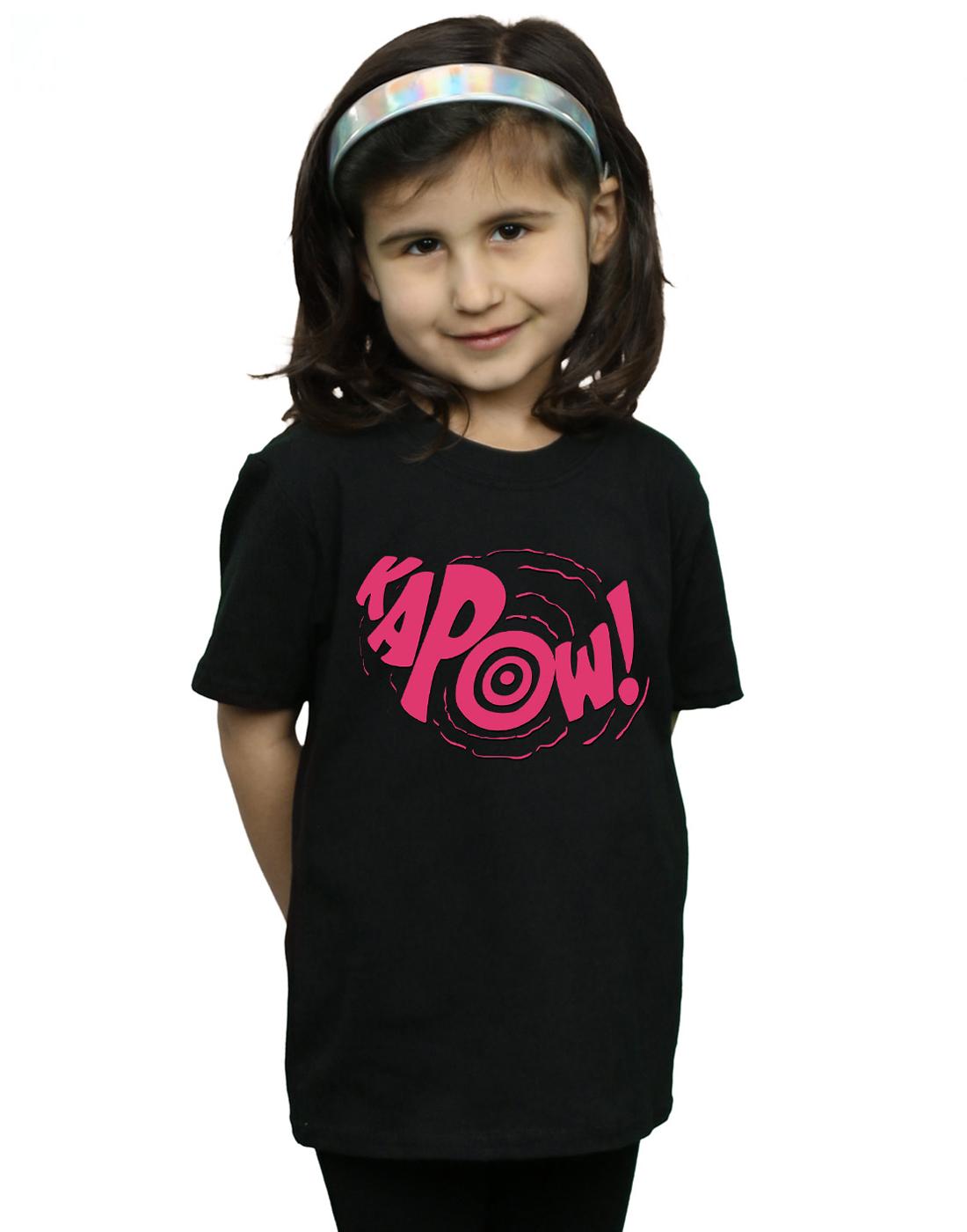 Black - Back - DC Comics Girls Batman TV Series Kapow Cotton T-Shirt