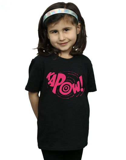 Black - Back - DC Comics Girls Batman TV Series Kapow Cotton T-Shirt