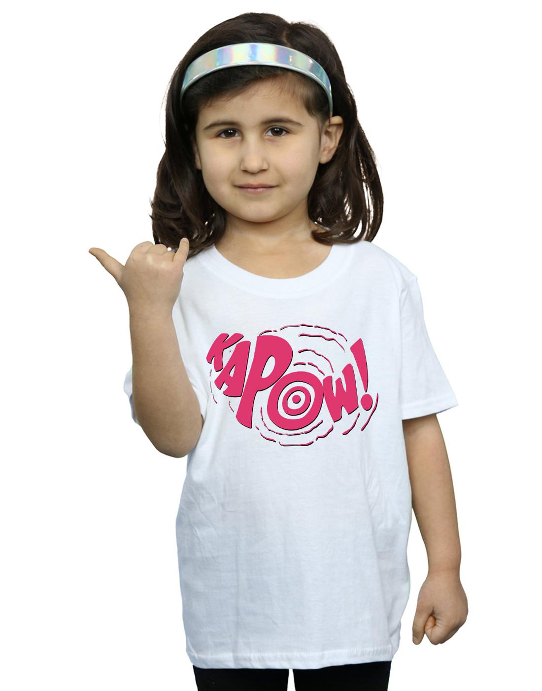 White - Back - DC Comics Girls Batman TV Series Kapow Cotton T-Shirt