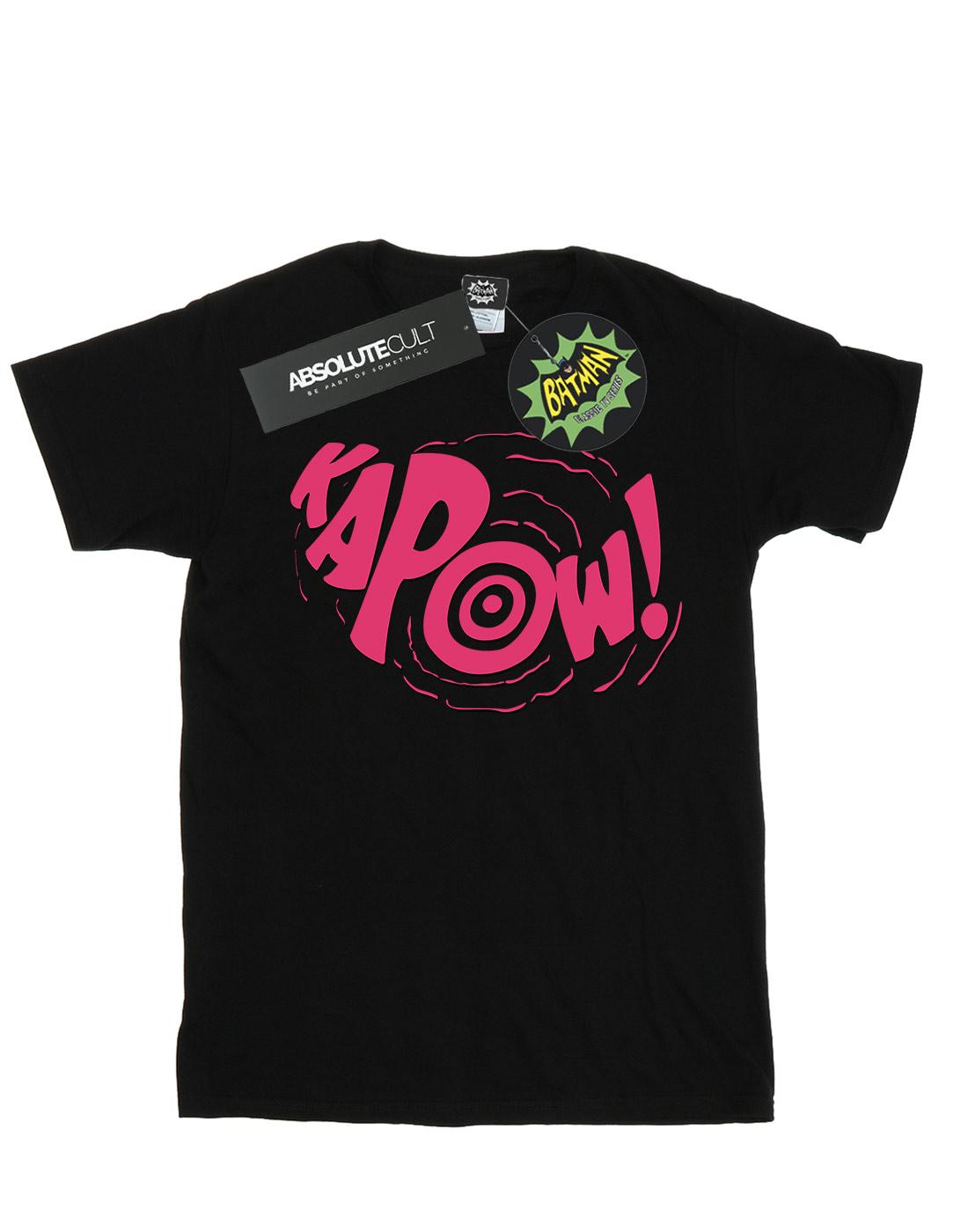 Black - Front - DC Comics Girls Batman TV Series Kapow Cotton T-Shirt