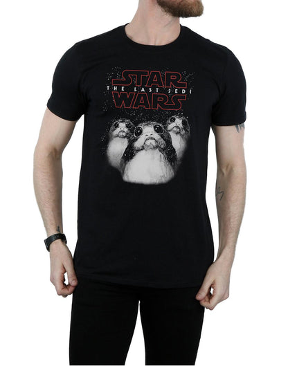 Black - Pack Shot - Star Wars: The Last Jedi Mens Porg Cotton T-Shirt