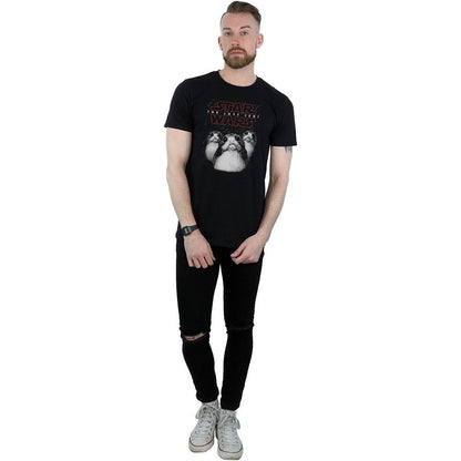 Black - Side - Star Wars: The Last Jedi Mens Porg Cotton T-Shirt
